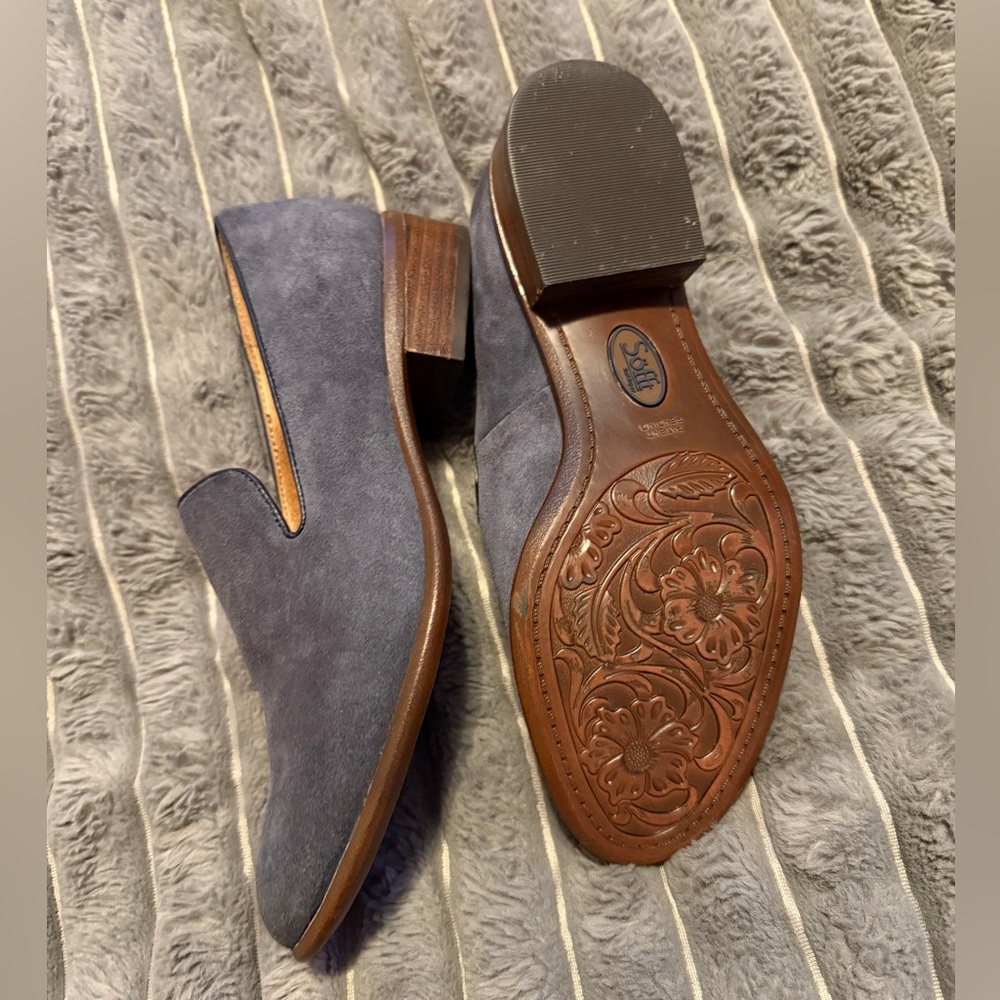 Sofft 7.5 Severn Smoking “Slipper” Loafer Shoe, Grey